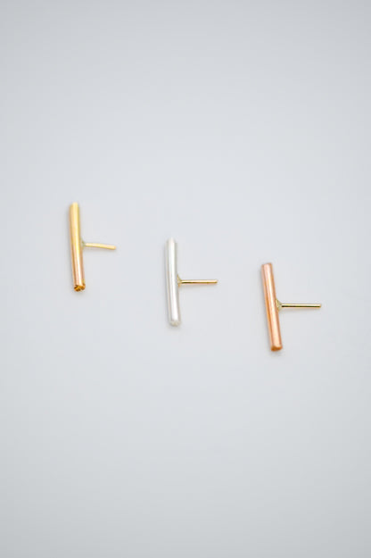 Mini Bar Flat Back Stud Earring