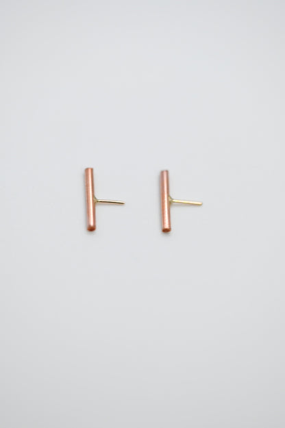 Mini Bar Flat Back Stud Earring