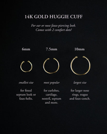 Painless Huggie Cuff, Ear or Nose