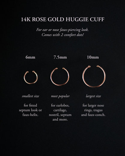 Painless Huggie Cuff, Ear or Nose