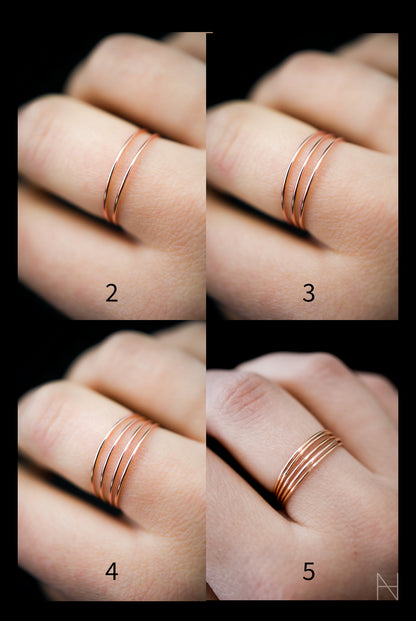 Ultra Thin Ring, 14K Rose Gold Fill