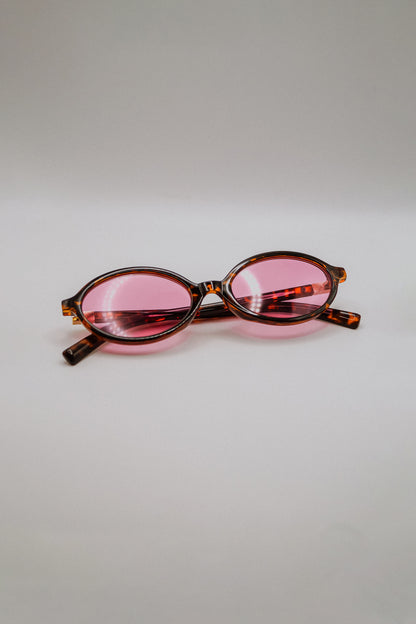 Pink Lens Tortoiseshell Sunglasses