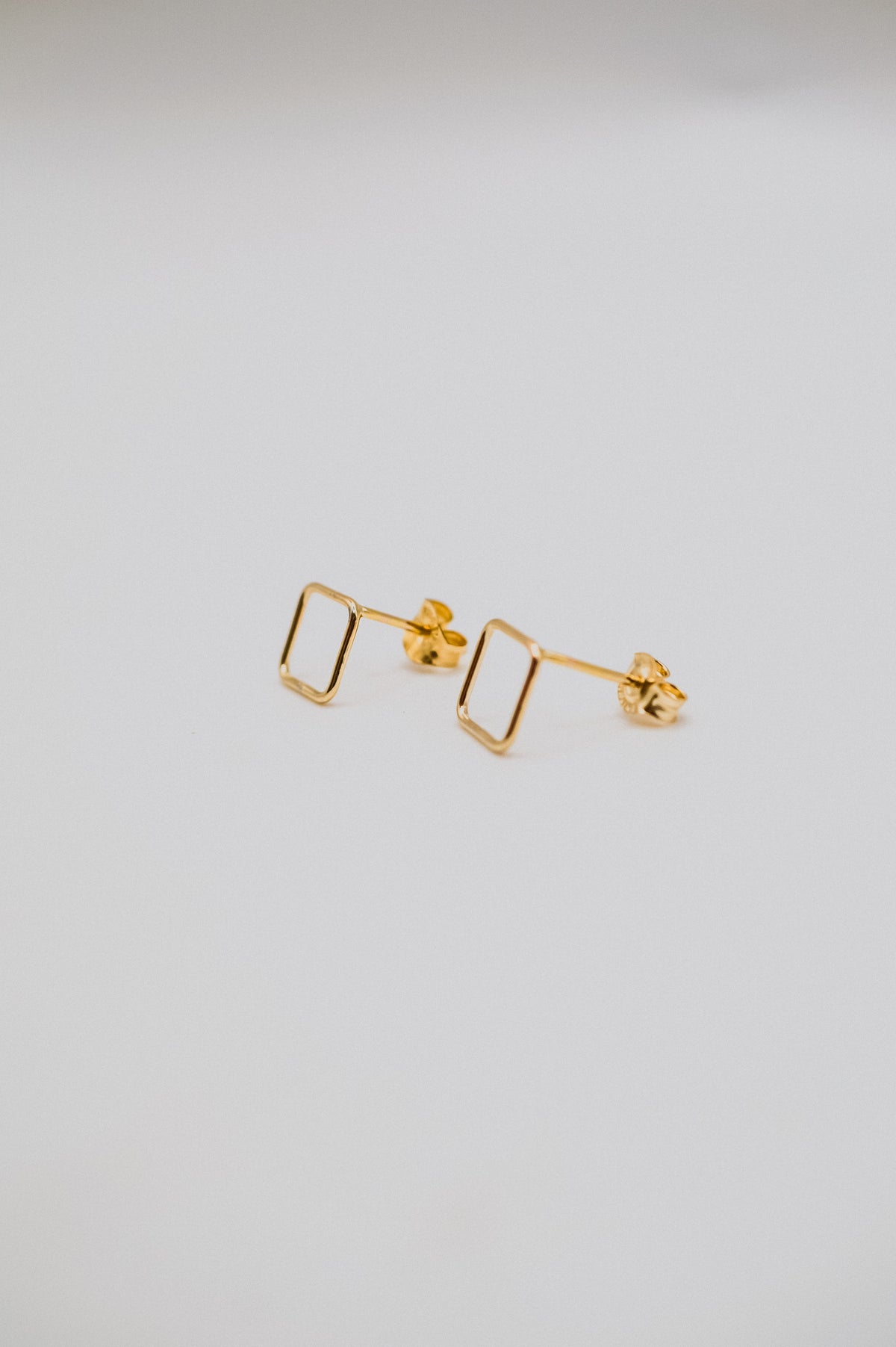 Square Stud Earrings, Gold Fill or Sterling Silver