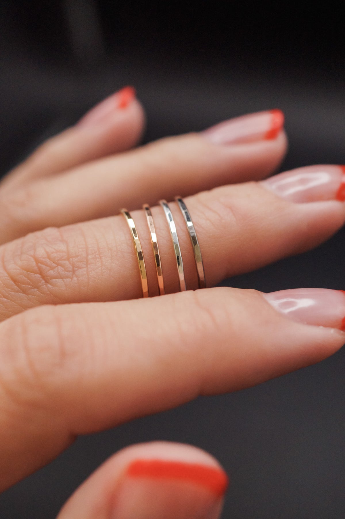 Medium Thick Ring, Solid 14K Rose Gold