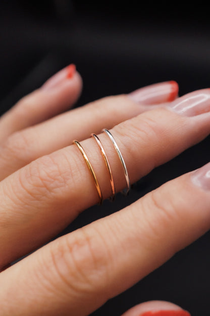 Medium Thick Ring, 14K Rose Gold Fill