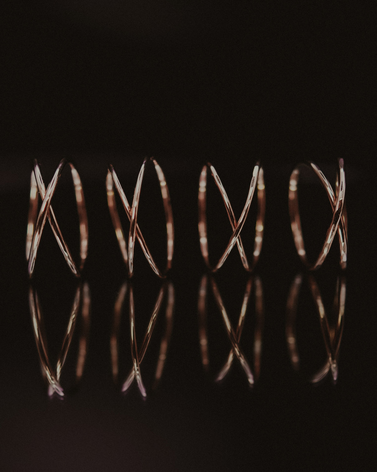 X-Ring, Solid 14K Rose Gold