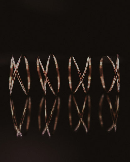 X-Ring, Solid 14K Rose Gold