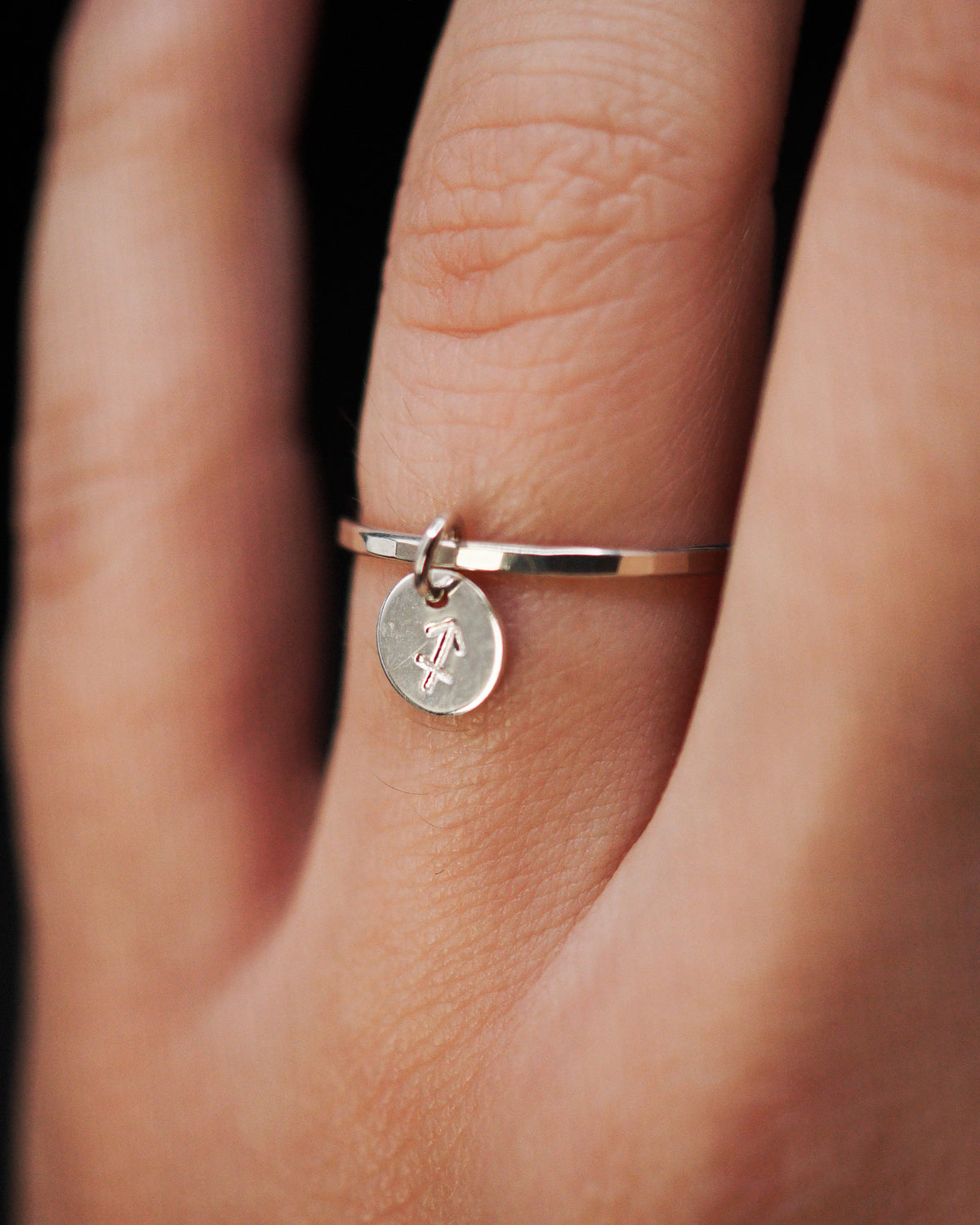 Zodiac Charm Ring, Sterling Silver