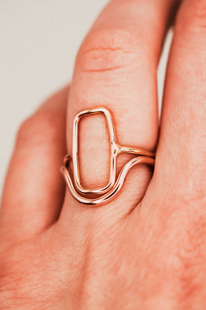 Arc Ring, 14K Rose Gold Fill