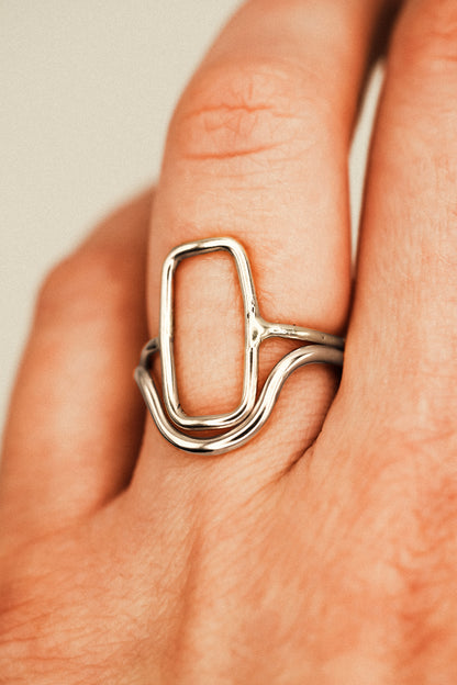 Arc Ring, Sterling Silver