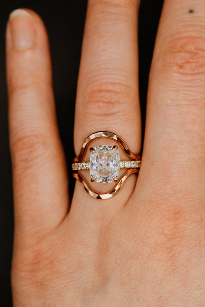 Arc Set of 2 Stacking Rings in Gold, Rose Gold or Silver