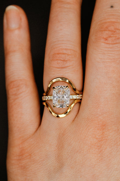 Arc Set of 2 Stacking Rings in Gold, Rose Gold or Silver