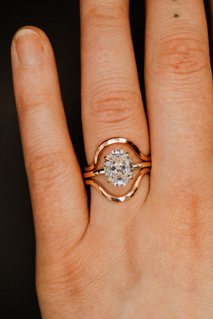 Arc Set of 2 Stacking Rings in Gold, Rose Gold or Silver