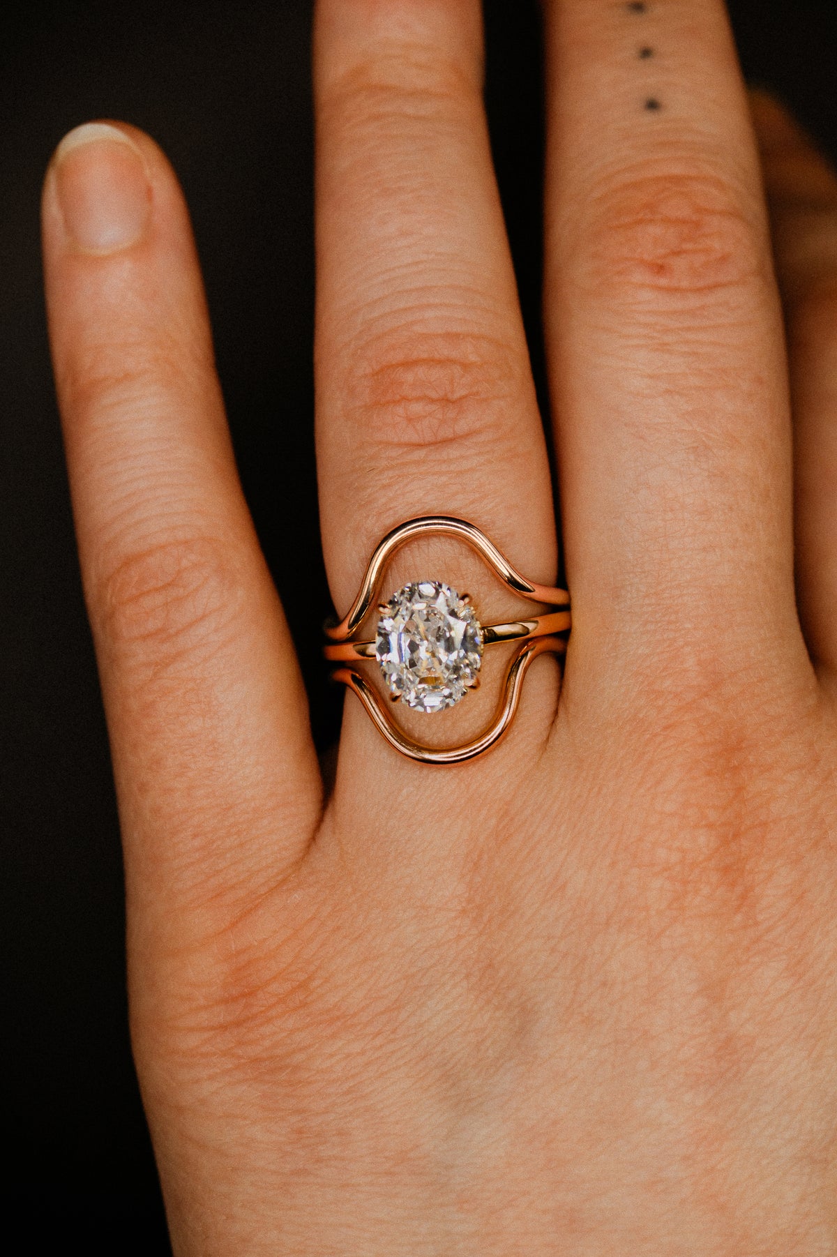 Arc Set of 2 Stacking Rings in Gold, Rose Gold or Silver
