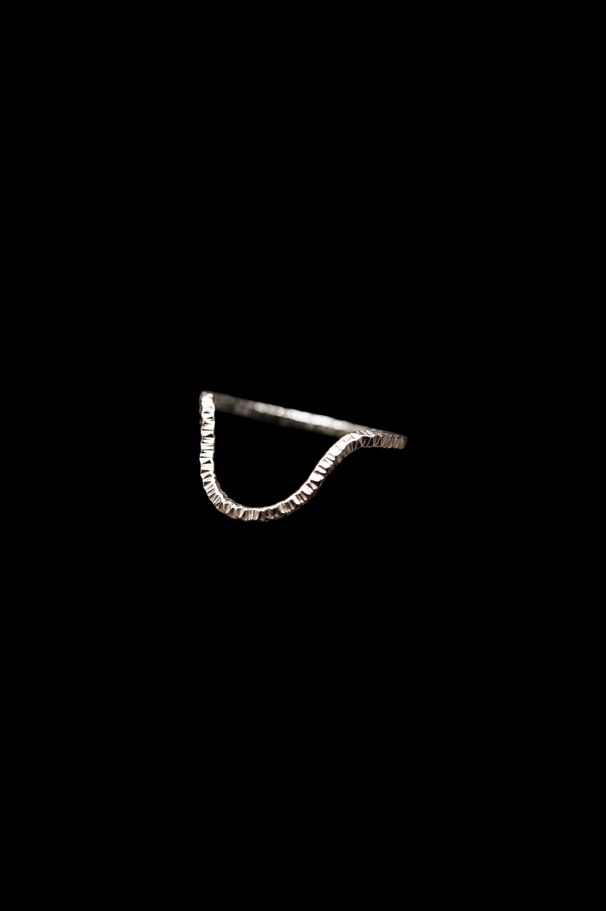 Sparkle Arc Ring, Sterling Silver