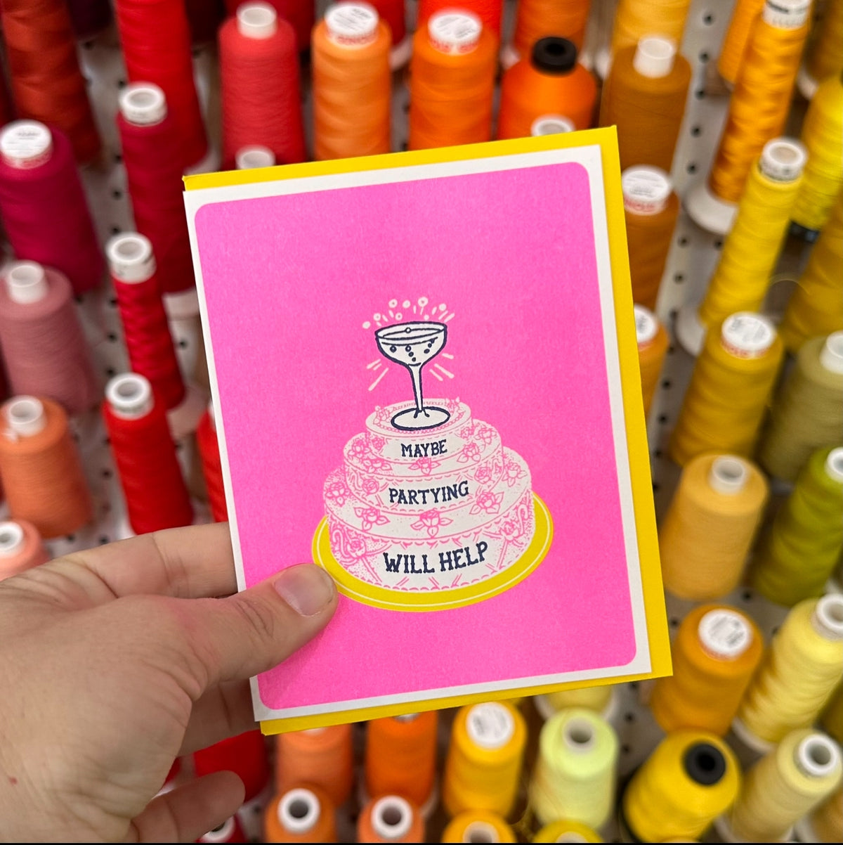 Maybe Partying Will Help Greeting Card