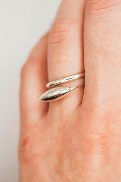 Baguette Spinner Ring Set of 2, Sterling Silver