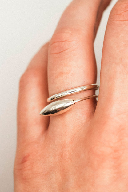Baguette Spinner Ring Set of 2, Sterling Silver