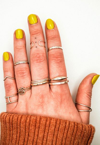 Baguette Spinner Ring, Sterling Silver