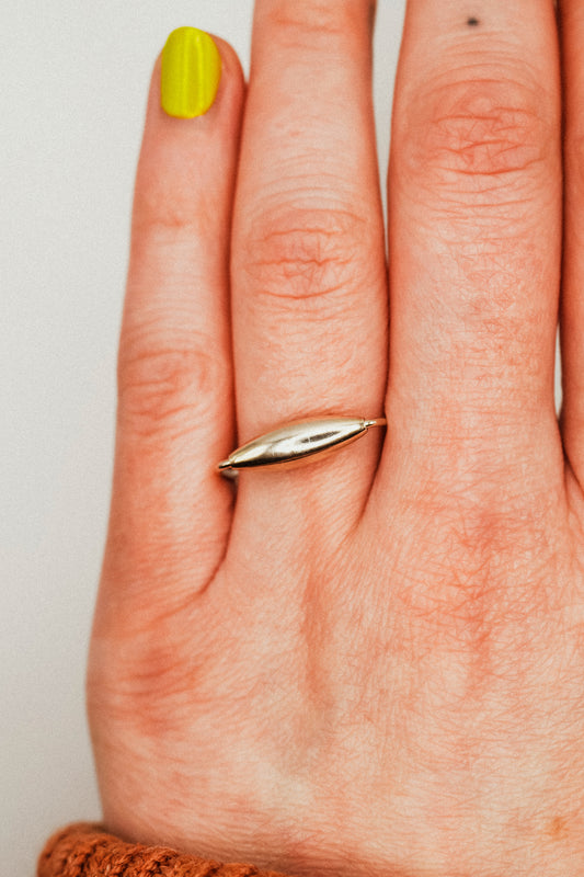 Baguette Spinner Ring, Sterling Silver
