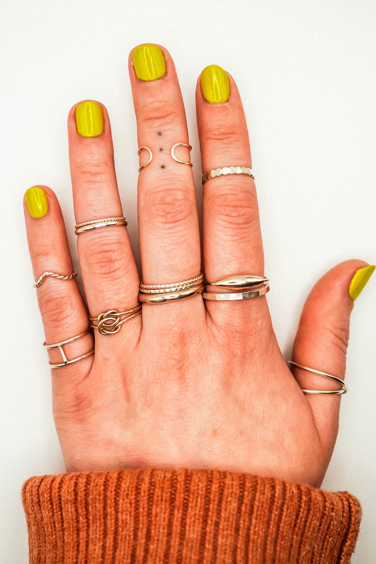Baguette Spinner Ring, Sterling Silver