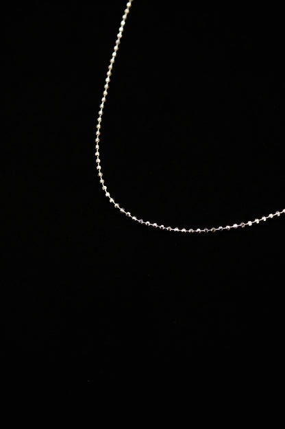 Disco Chain Necklace in Sterling Silver