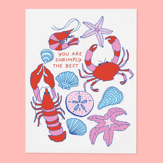 Shrimply The Best Greeting Card
