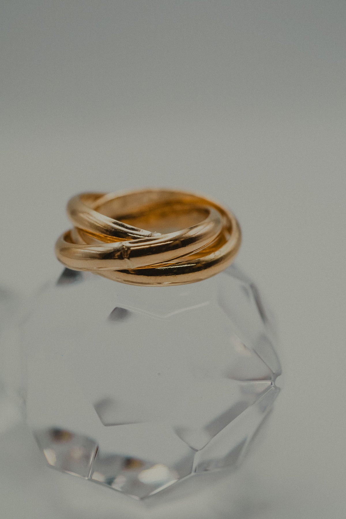 Chunky Interlocking Ring Set of 3, 14K Gold Fill