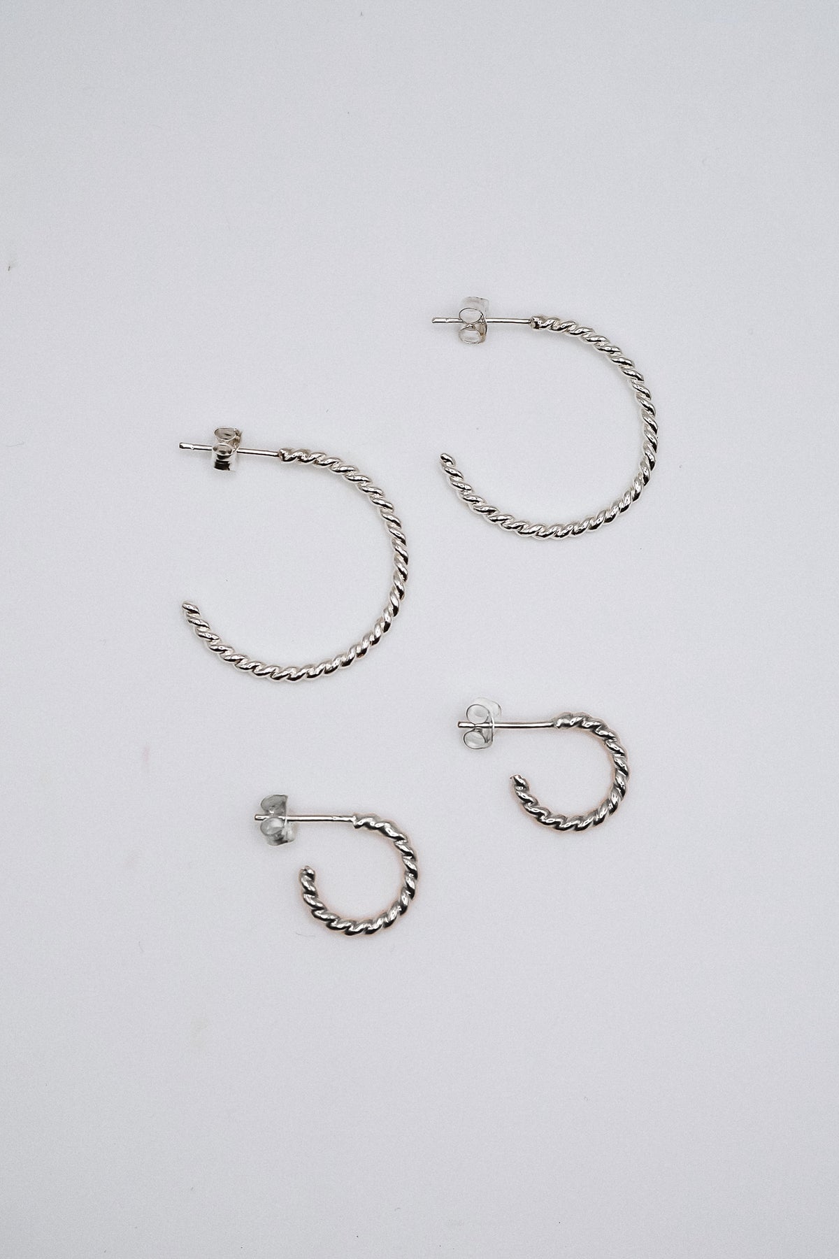 Chunky Twist Hoops in 14K Gold Fill, Rose Gold Fill or Sterling Silver