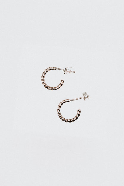 Chunky Twist Hoops in 14K Gold Fill, Rose Gold Fill or Sterling Silver