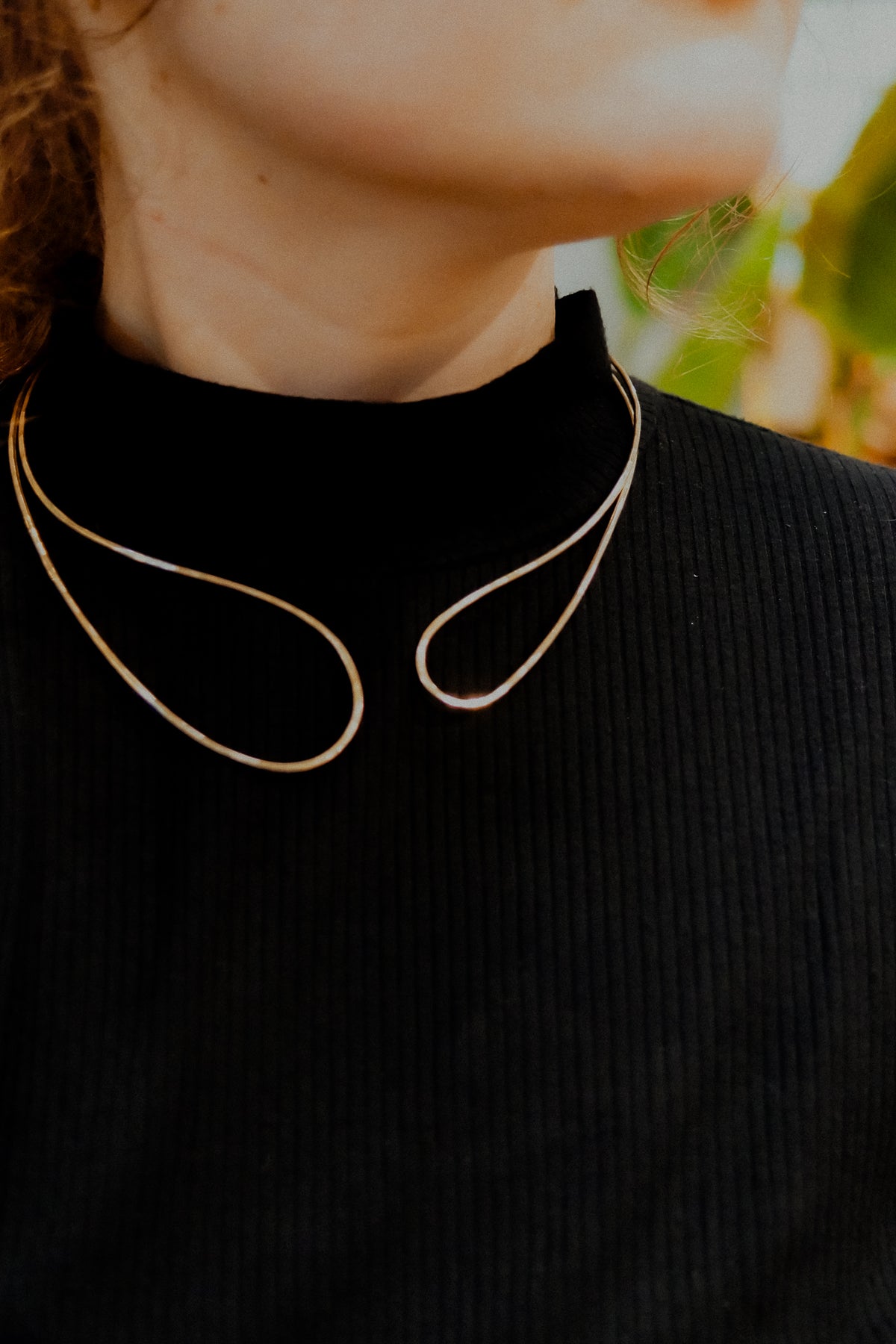 Wave Collar Necklace, Gold Fill, Rose Gold Fill, or Sterling Silver