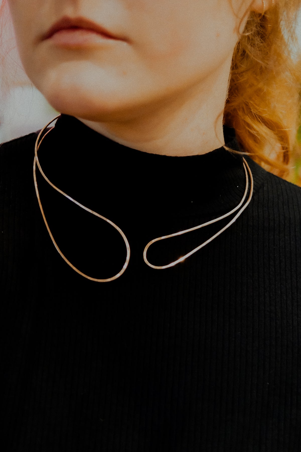 Wave Collar Necklace, Gold Fill, Rose Gold Fill, or Sterling Silver