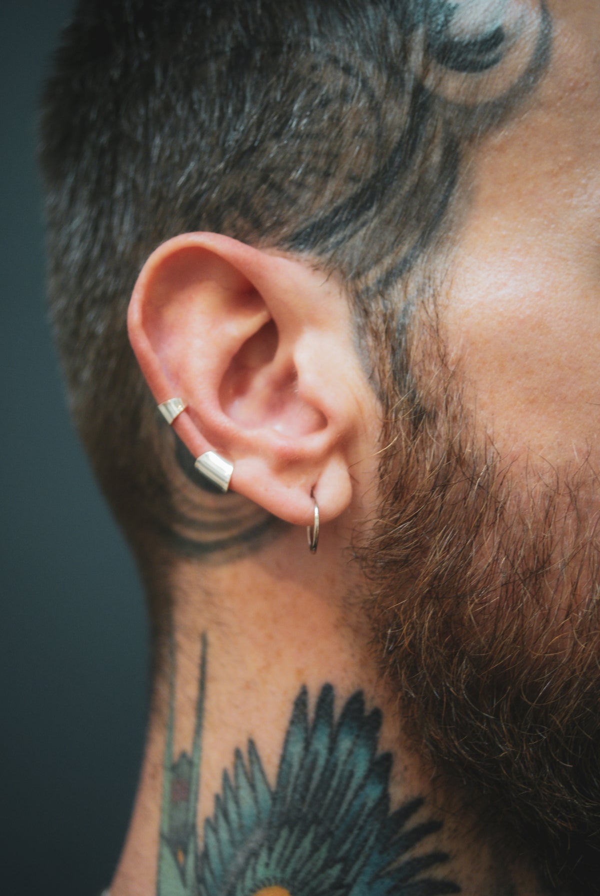 Double Shield Ear Cuff Set of 2, 14K Rose Gold Fill