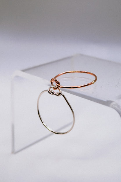 Double Knot Ring, Mixed Metal
