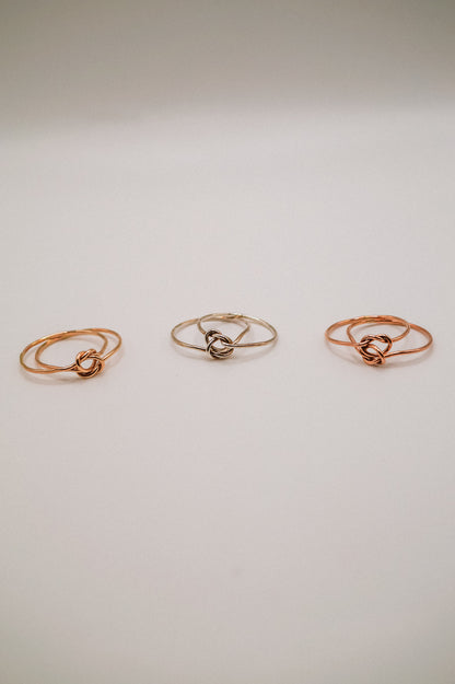 Double Knot Ring, 14K Rose Gold Fill