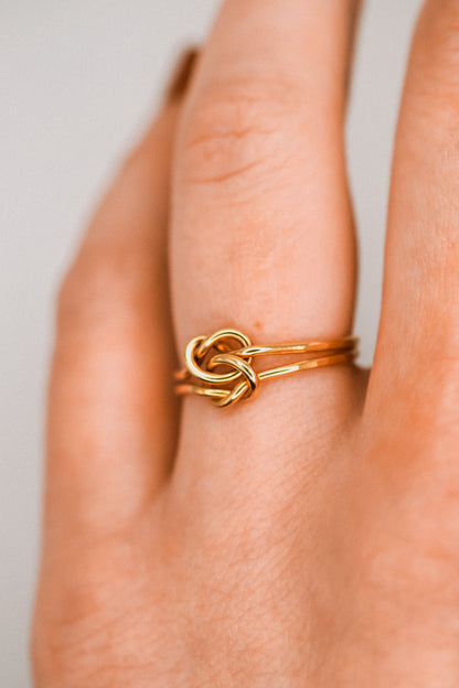 Double Knot Ring, 14K Gold Fill