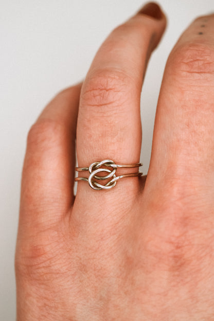 Double Knot Ring, Sterling Silver