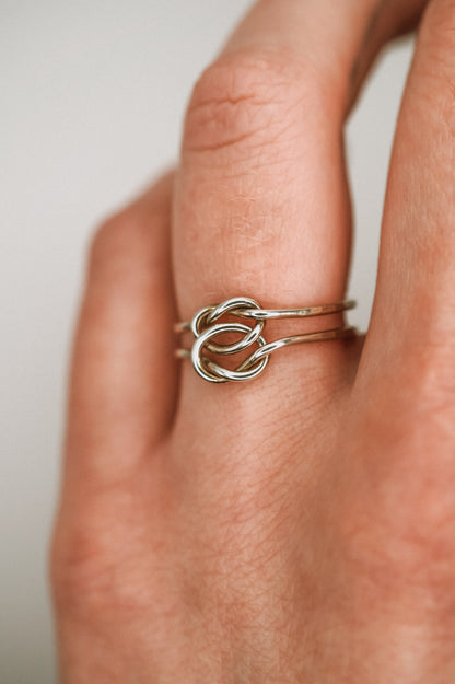 Double Knot Ring, Sterling Silver