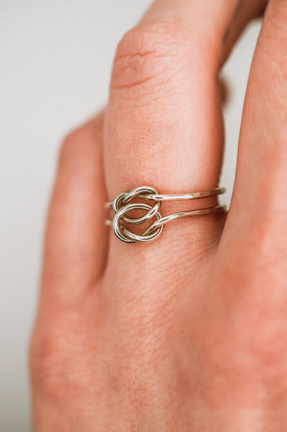 Double Knot Ring, Sterling Silver