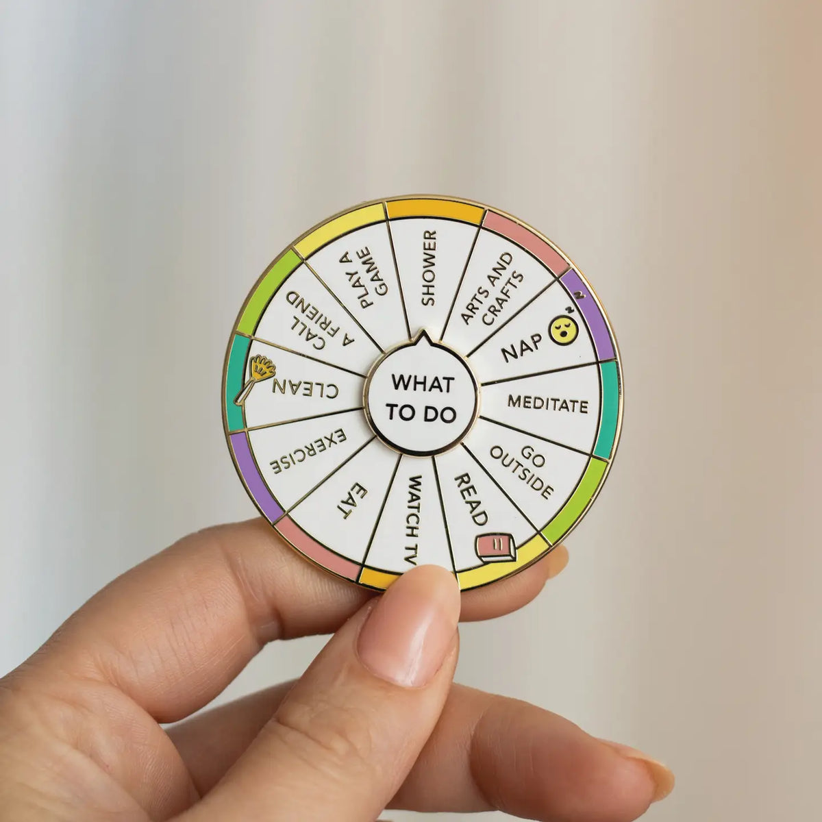 'What to Do' Interactive Enamel Pin
