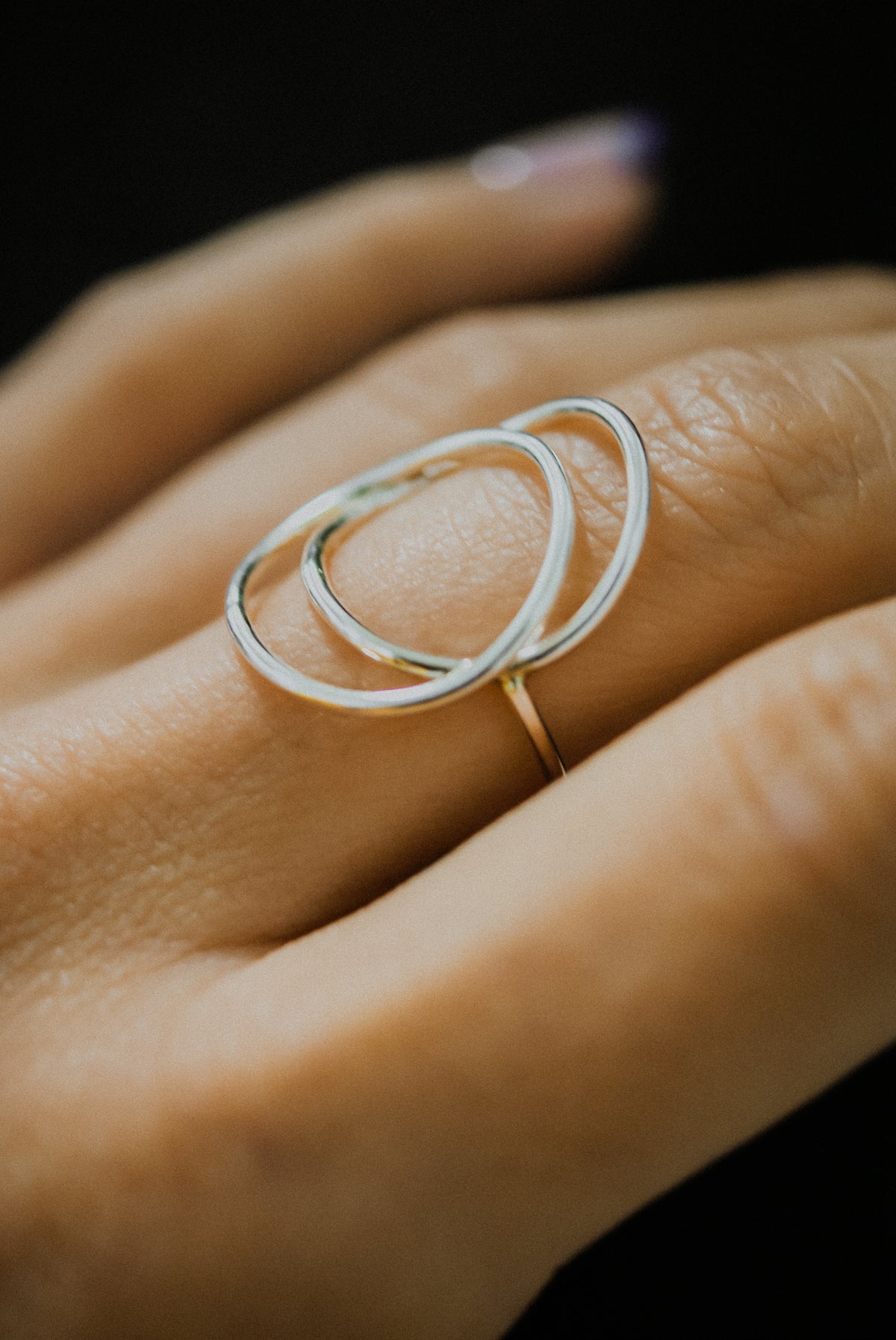 Eclipse Ring, Sterling Silver