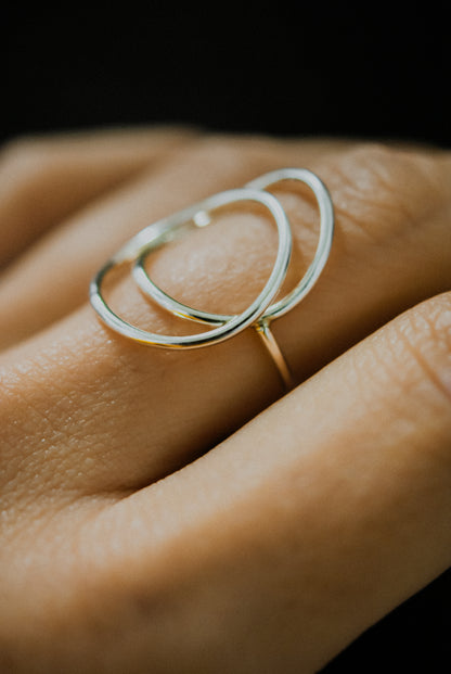 Eclipse Ring, Sterling Silver