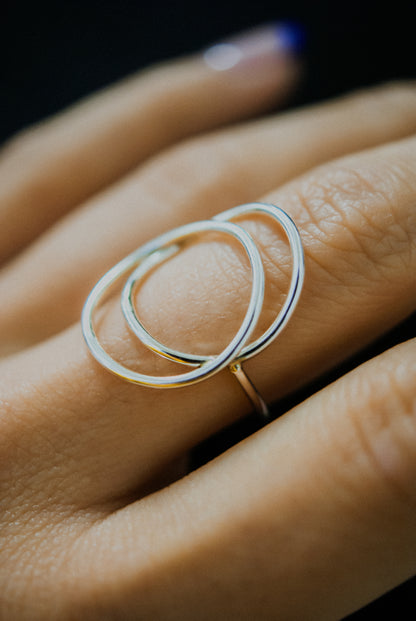 Eclipse Ring, Sterling Silver