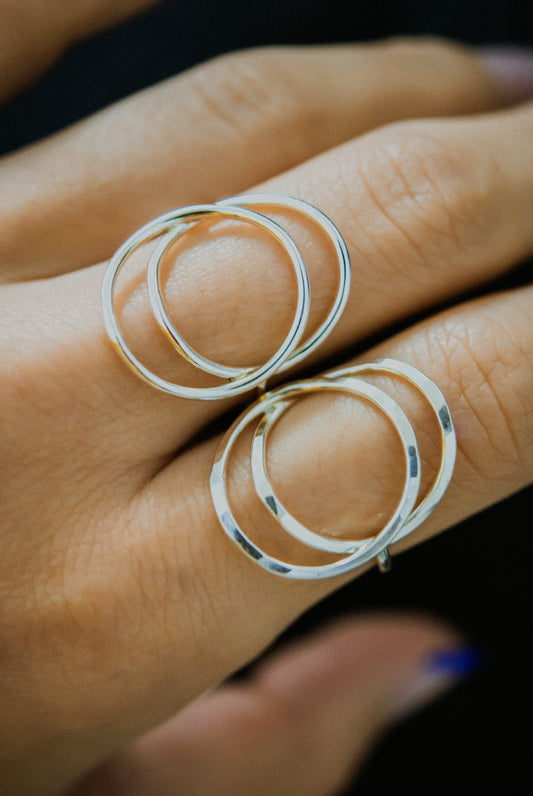 Eclipse Ring, Sterling Silver