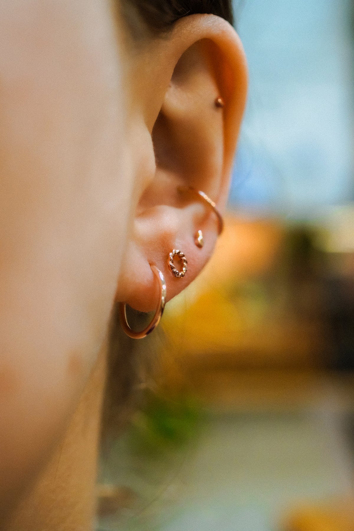 Endless Hoop Earring in 14K Rose Gold Fill