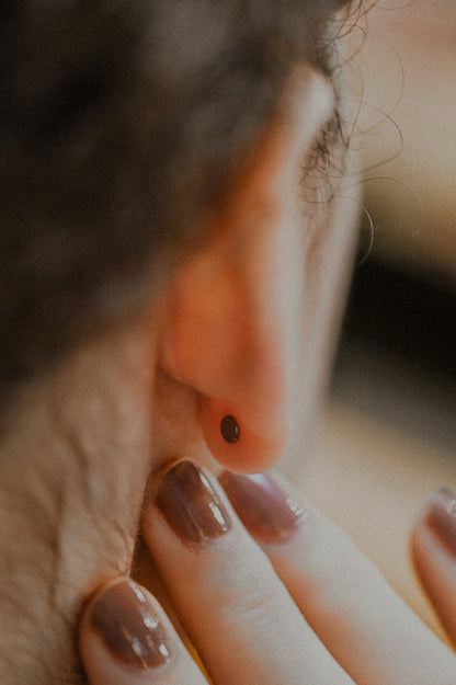 Square Mirror Flat Back Stud Earring