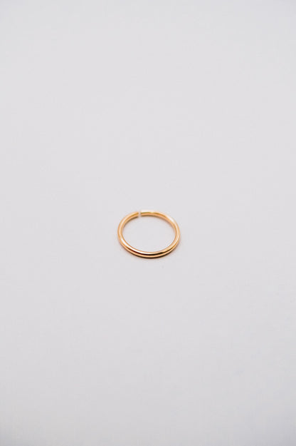 Nose or Lip Ring Huggie Hoop in Solid Gold, Rose Gold or White Gold