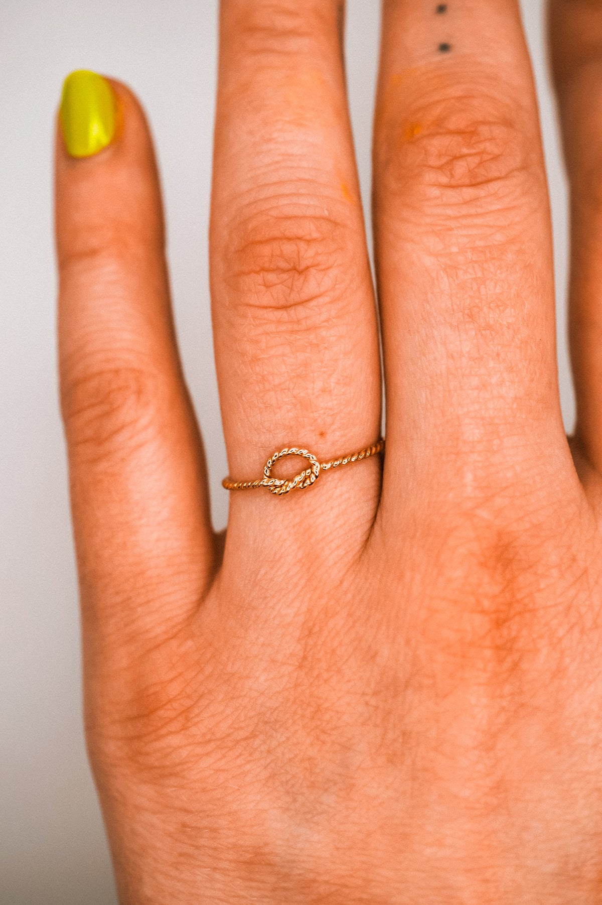 Twist Open Knot Ring, Solid 14K Gold