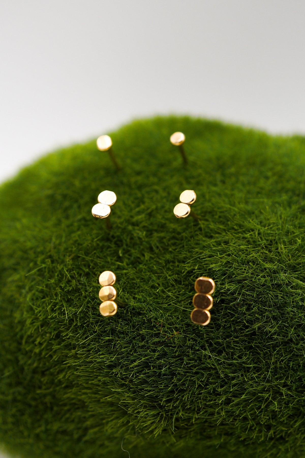 Hammered Bead Stud Earrings, 14K Gold Fill, Rose Gold Fill or Sterling Silver