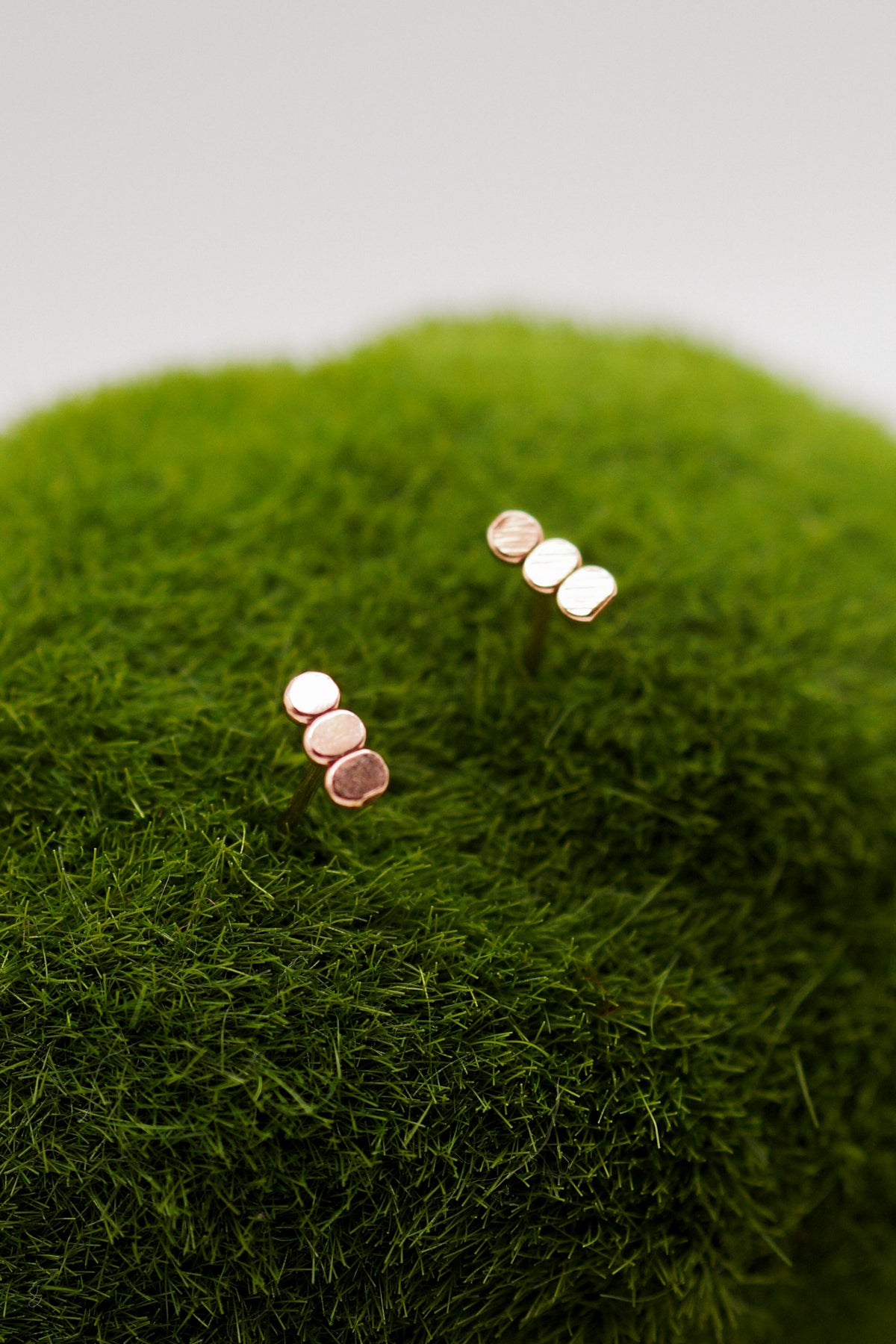 Hammered Bead Stud Earrings, 14K Gold Fill, Rose Gold Fill or Sterling Silver
